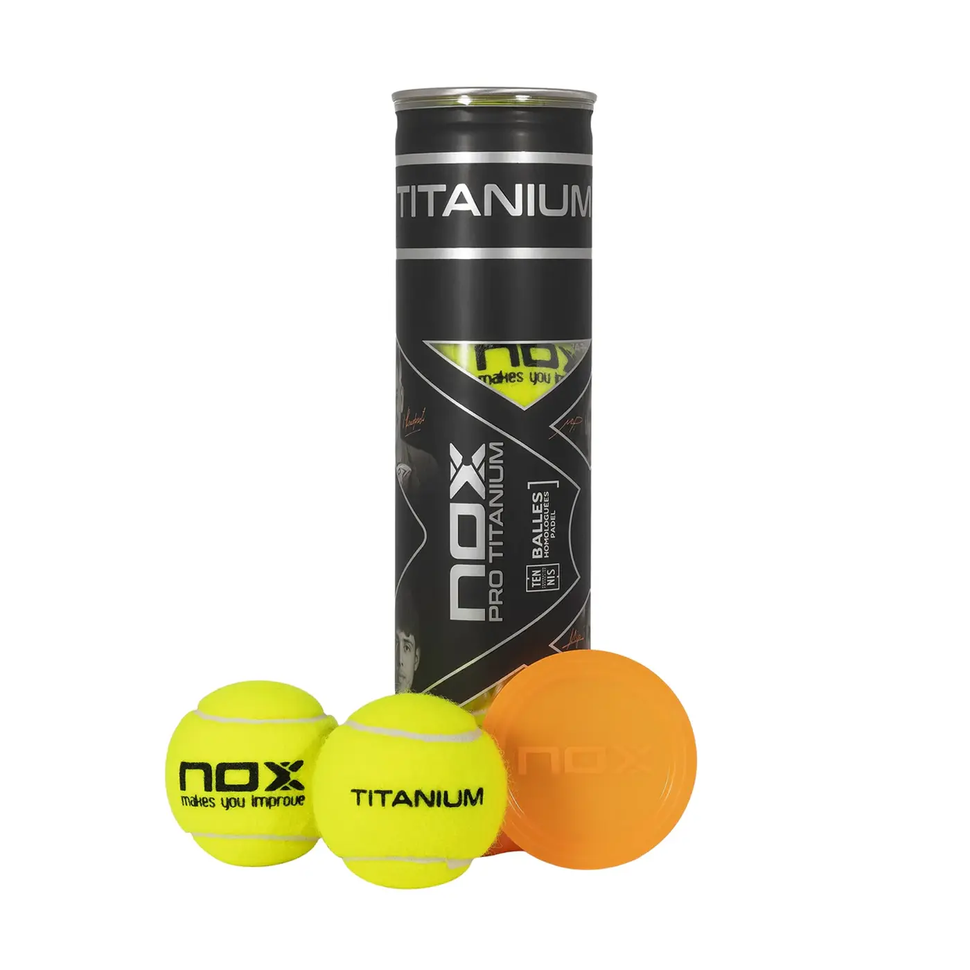 NOX Bote De 4 Pelotas Padel Pro Titanium