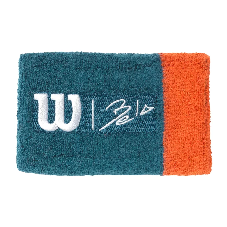 Wilson Bela Extra Wide Wristband II Blue Coral / Fiesta