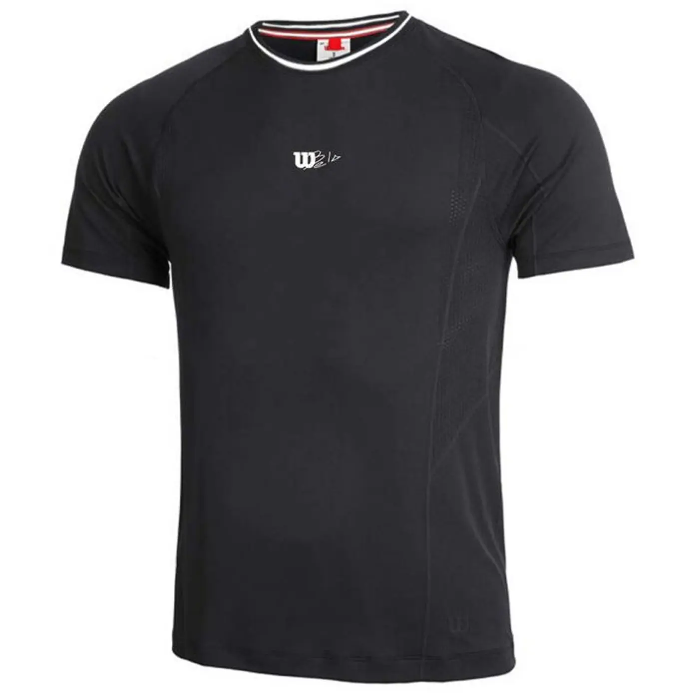 Wilson Players Seamless Crew Men's Padel T-Shirt - Black Image 1