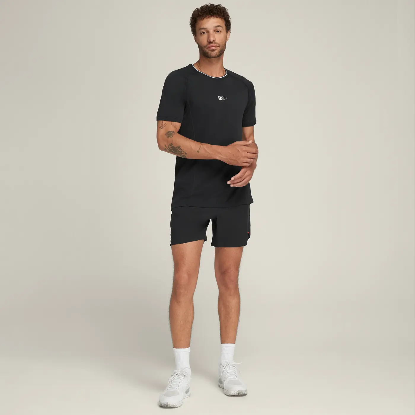 Wilson Players Seamless Crew Men's Padel T-Shirt - Black Image 2