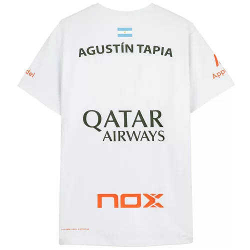 NOX Sponsors Agustin Tapia AT10 Padel T-Shirt White 01