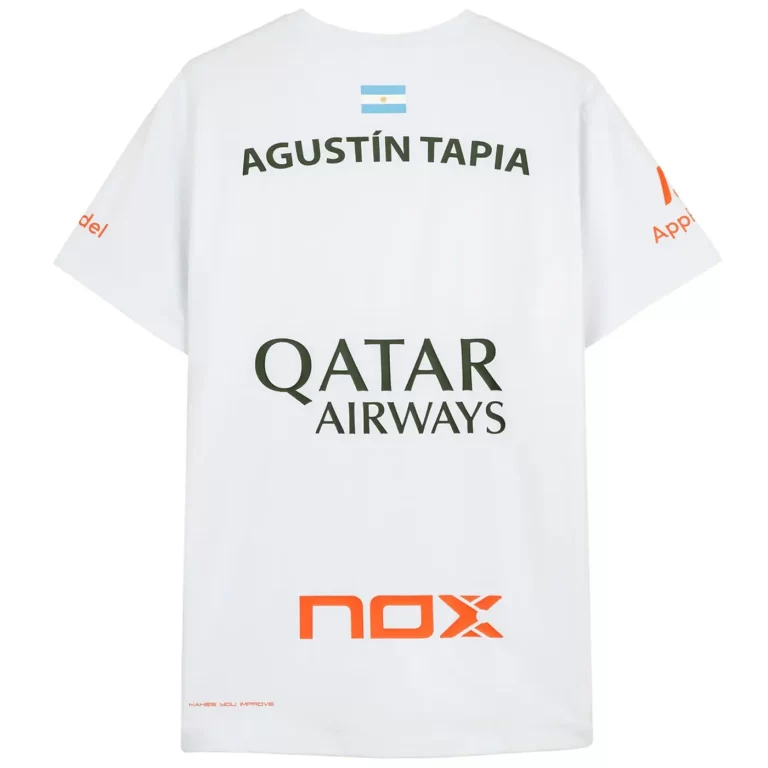 NOX Sponsors Agustin Tapia AT10 Padel T-Shirt White 01