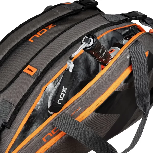 NOX AT10 Team Padel Racket Bag Grey Orange 04