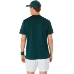 ASICS Court Short Sleeve Padel Shirt Saxon Green 01