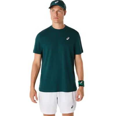 ASICS Court Short Sleeve Padel Shirt Saxon Green 02