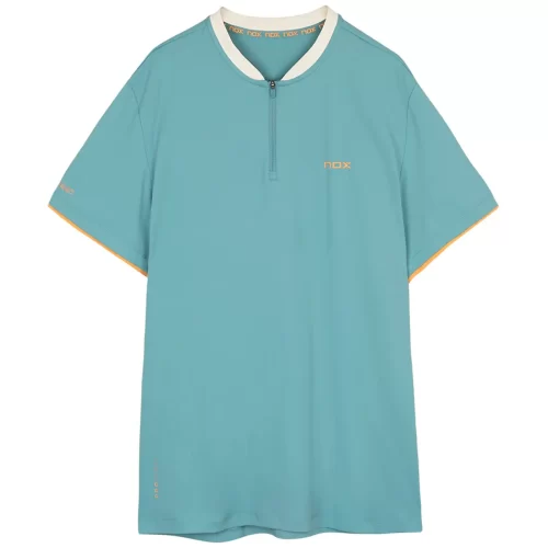 NOX Pro Polo Padel Shirt Short Sleeve Turquoise 01