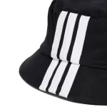 ADIDAS 3 Stripe Bucket Hat Black 04