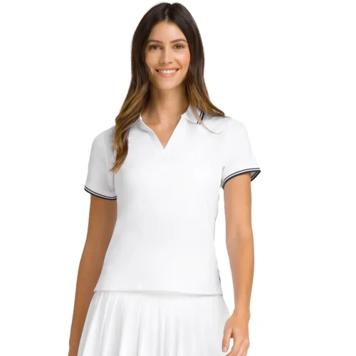 WILSON Club Polo Women Padel Shirt White 01