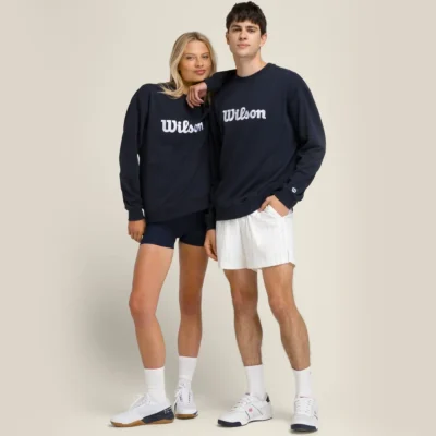 WILSON Padel Parkside Crew Neck Sweatshirt Navy 02