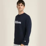 WILSON Padel Parkside Crew Neck Sweatshirt Navy 04