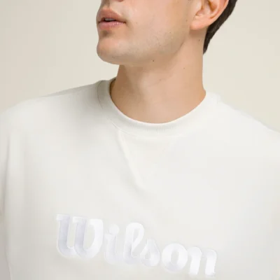 WILSON Padel Parkside Crew Neck Sweatshirt Sandrift 02