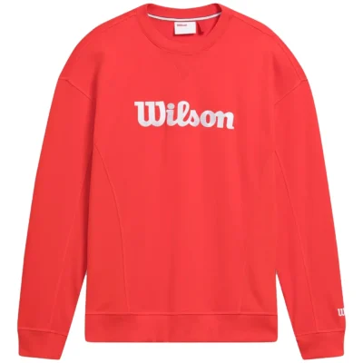 WILSON Padel Team Crew Neck Sweatshirt Red 01