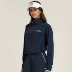 Wilson Davenport Woven Women Popover Navy 02