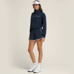 Wilson Davenport Woven Women Popover Navy 05