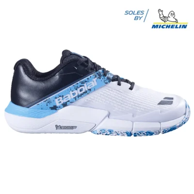 BABOLAT Movea 2 Men Padel Shoes White Cyan Blue 001