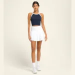 WILSON On The Daily Brami Padel Top Navy Bright White 05