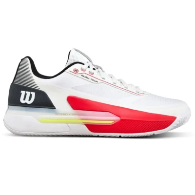 WILSON Rush Tour 5 Men Padel Shoes White Red 01
