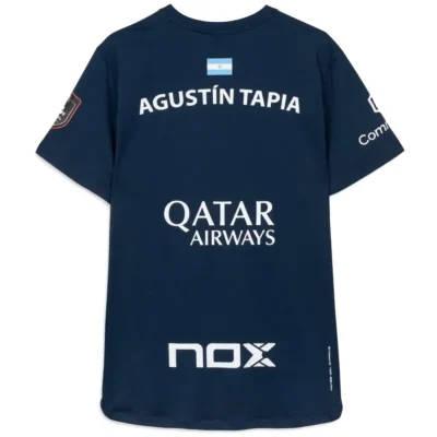 NOX Sponsors AT10 Tapia Padel T-shirt 2026 Dark Blue 01