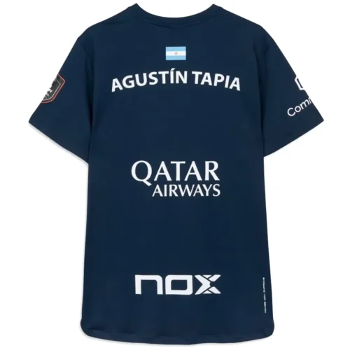 NOX Sponsors AT10 Tapia Padel T-shirt 2026 Dark Blue 01