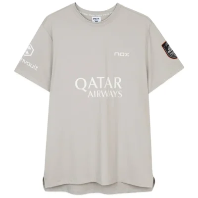 NOX Sponsors AT10 Tapia Padel T-shirt 2026 Grey 02