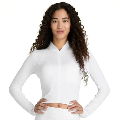 WILSON All Day Full Zip Women Padel Jacket White 01