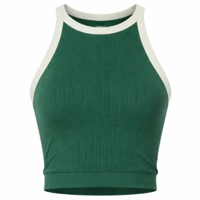WILSON On The Daily Brami Padel Top Green White 01