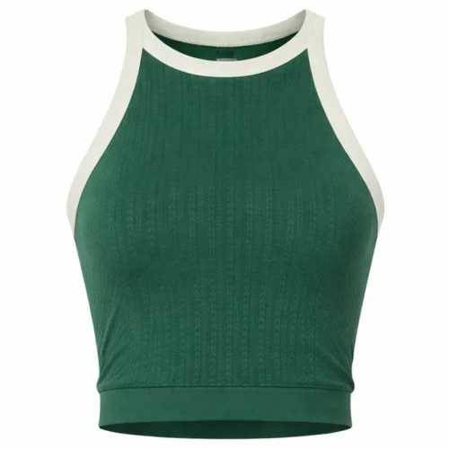 WILSON On The Daily Brami Padel Top Green White 01