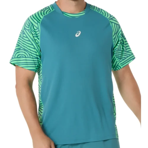 ASICS Padel Court All Over Print Padel T-shirt 2026 Vital Green 02