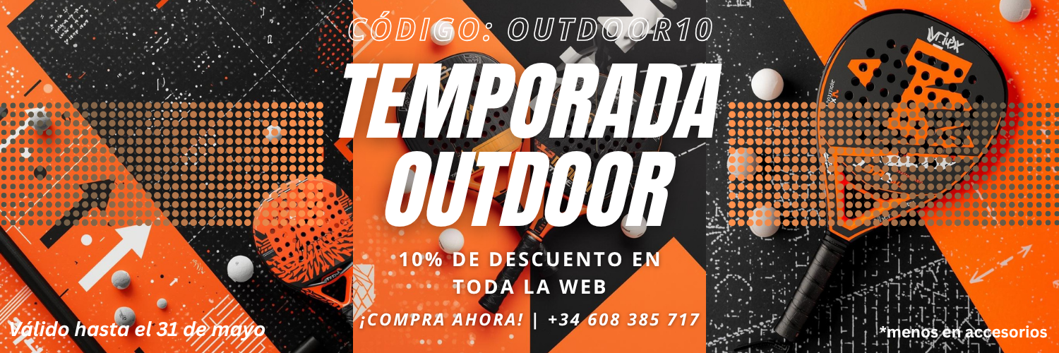 Banner Pádel Outdoor 1500x500 Dinámico NaranjaBlancoNegro